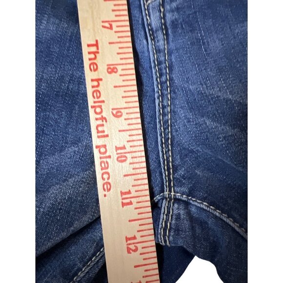 Seven7 Ankle Skinny Distressed Sequin Detail Denim Blue Jeans Women's Size 16 - Picture 7 of 12